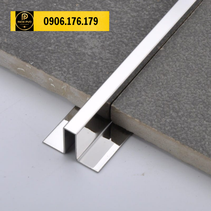 Nẹp inox U TAI xử lý khe hở gạch tinh tế
