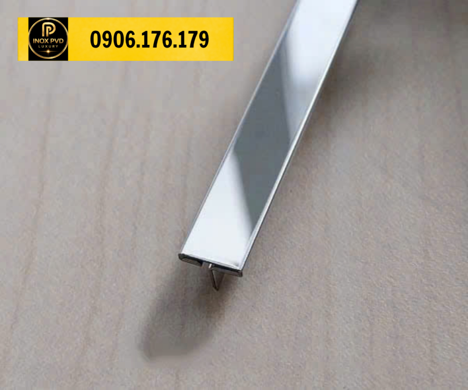 nẹp inox chữ T Hà Nội Hải Phòng Quảng Ninh dùng cho sàn nhà khách sạn cửa hàng