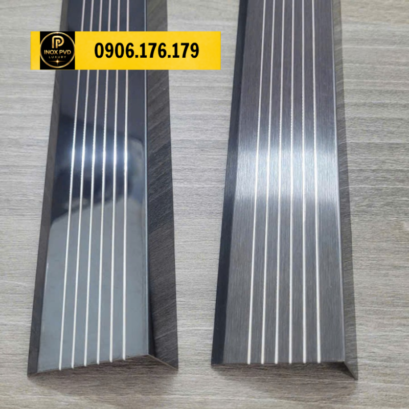 nẹp inox chống trơn cầu thang cho nhà ở trường học bệnh viện hà nội hải phòng quảng ninh