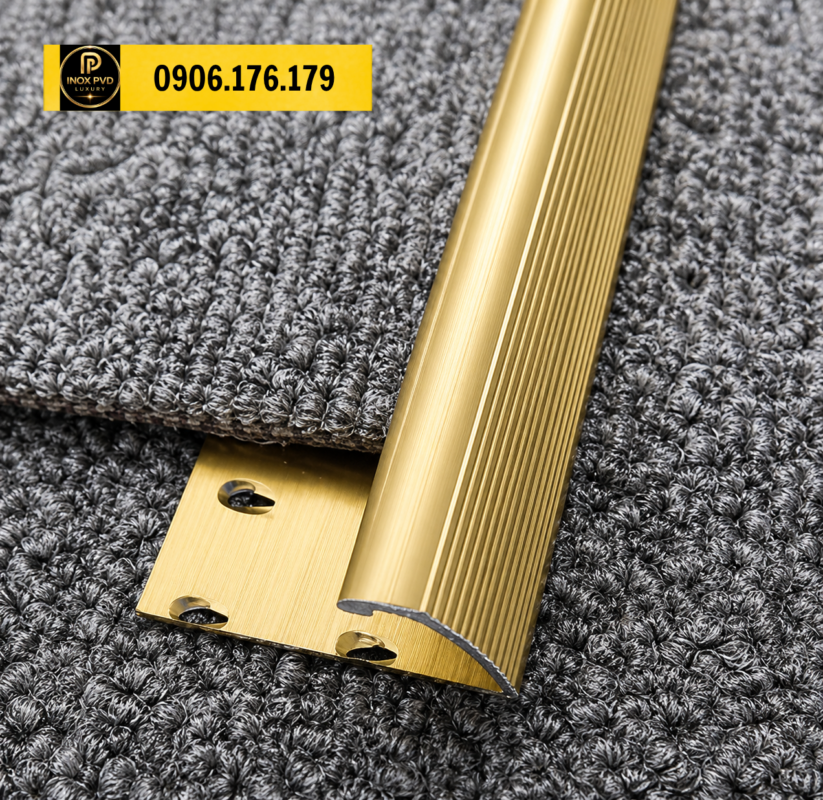 Nẹp nhôm che cạnh cắt thảm chống bong sợi