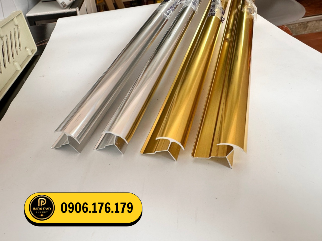 Mẫu nẹp nhôm bo góc tròn 2 cánh bảo vệ góc tường tại Đà Nẵng Nghệ An Thanh Hóa