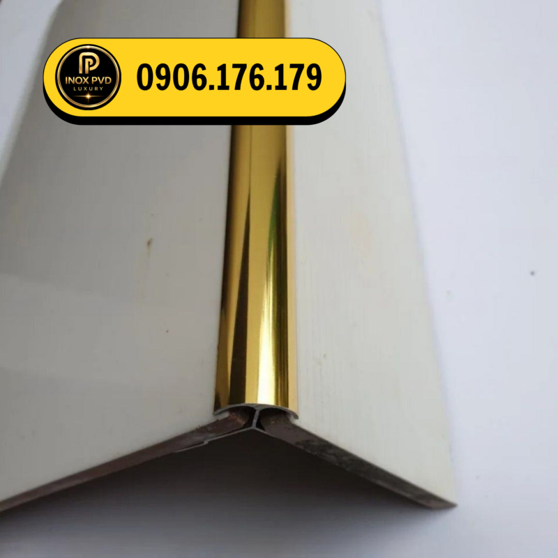 Hình ảnh nẹp nhôm bo góc tròn 2 cánh trang trí hiện đại tại Đà Nẵng Nghệ An Thanh Hóa