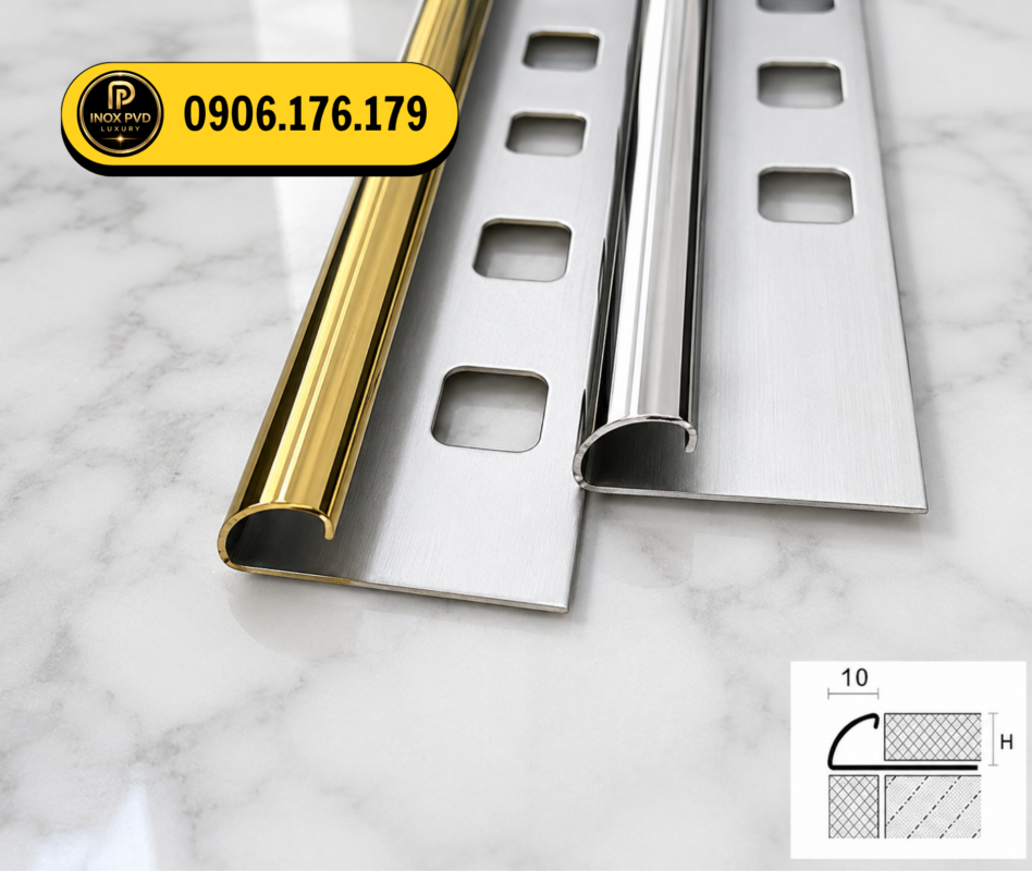 Lắp đặt nẹp inox bo góc tròn chuẩn kỹ thuật tại Đà Nẵng