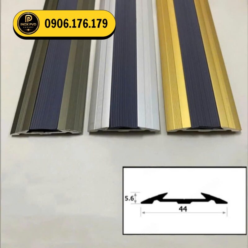 Báo giá thanh nẹp mặt bằng chống trơn NCP8.0 Sơn Trà Đà Nẵng, thanh nẹp chống trượt cho sàn đá, sàn gạch và lối đi công trình.